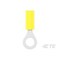 Te Connectivity Ring Terminal, #10 Stud Size, 26 AWG, 300 V, Nylon Insulated, Yellow 54312-1 - alternate 3